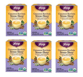 Yogi pack front view showing cinnamon horchata blend and organic label benefits