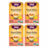 Yogi Peach DeTox front packaging showing organic label and peach imagery for confident choice