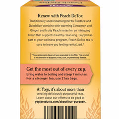 Yogi loose blend texture showing herbs and peach notes benefits
