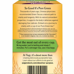 Yogi brand tea bag close-up highlighting pyramid bag texture for easy steeping