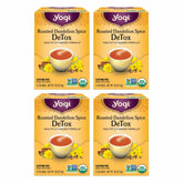Yogi front packaging showing organic roasted dandelion tea benefits