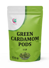 YOGI’S GIFT front packaging showing whole green cardamom pods and clear labeling benefit freshness