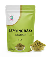 YOGI’S GIFT front packaging showing 1 lb dried lemongrass, clear labeling and benefit