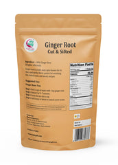 YOGI’S GIFT close-up of dried ginger pieces highlighting coarse texture and bold flavor