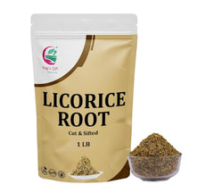 YOGI’S GIFT front packaging showing 1 lb licorice root and clear labeling for convenience
