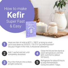 Yogourmet kefir finished in glass quart showcasing creamy homemade result