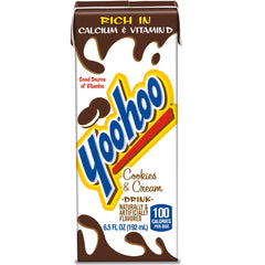 Yoo-hoo nutrition label close-up showing calcium and vitamin D fortification benefit
