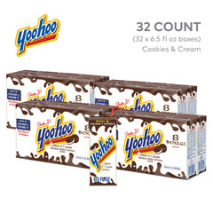 Yoo-hoo 32-count pack of 6.5 fl oz cartons stacked for easy storage and sharing benefit