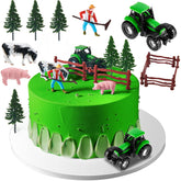 Yookeer front view of tractor toppers showing playful farm detail and easy placement