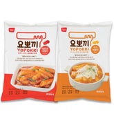 Yopokki front packaging showing product and flavor, quick meal convenience