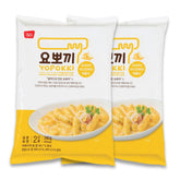 Yopokki front packaging showing Onion Butter flavor and quick meal benefits