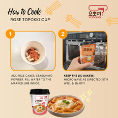 Yopokki Rose cup inside microwave demonstrating fast, stoveless preparation