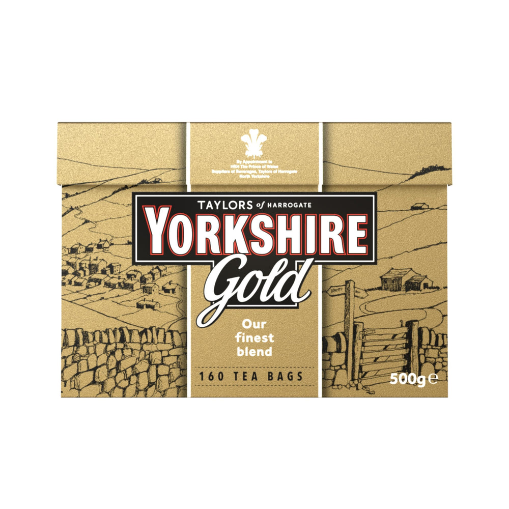 Yorkshire Tea Gold front packaging showing product and count benefit
