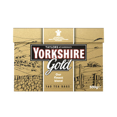 Yorkshire Tea Gold front packaging showing product and count benefit