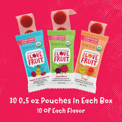 You Love Fruit individual pouch close-up highlighting organic ingredients