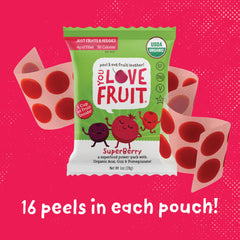 YOU LOVE FRUIT single 1oz roll unwrapped showing natural fruit appearance
