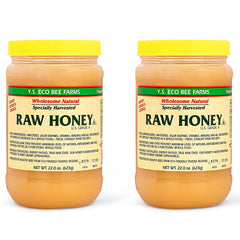 Y.S. Eco Bee Farms front jar packaging showing label and size for easy identification