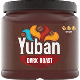 Yuban canister front view showing bold packaging and freshness benefit
