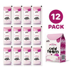 YULU FOODS purple foam texture close-up highlighting silky, stable peaks and creamy mouthfeel