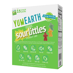 YumEarth opened pouch showing mixed fruit flavors for variety