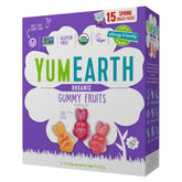 YumEarth front pack showing box design and organic benefits