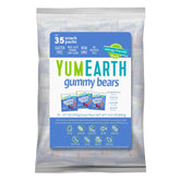 YumEarth front packaging showing 35 snack packs and organic label benefit