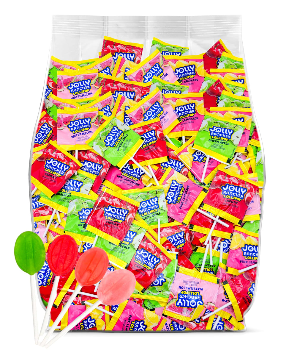 Yummy Chew JollyRancher front packaging showing bulk 2 lb bag and colorful wrappers