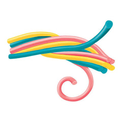 Yummy Chew Twizzlers pastel colored pieces close-up, attractive for seasonal decor