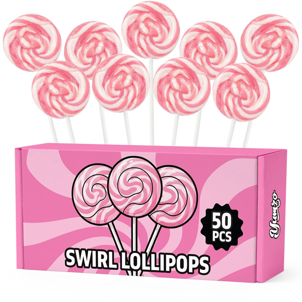 Yumzo front packaging showing 50-pack and vibrant swirls