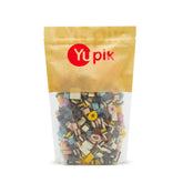 Yupik front package showing mixed licorice, clear view and snack-ready benefit