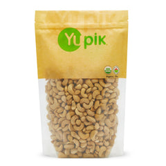 Yupik front packaging showing organic raw cashews and benefits