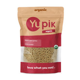 Yupik front packaging showing 16 oz bag and label, highlighting organic benefit