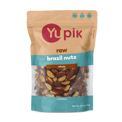 Yupik front packaging of 2.2 lb raw Brazil nuts showing brand and product benefits