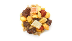 Yupik close-up of nuts, seeds and dried fruit highlighting crunchy texture and variety