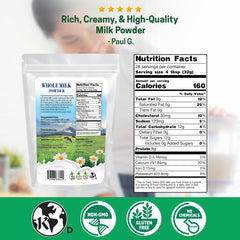 Z Natural Foods powder close-up texture demonstrating fine, creamy granules