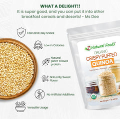 Z Natural Foods quinoa crispies sprinkled on yogurt adding satisfying crunch