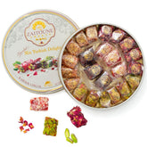 Zaitoune front gift tin showing elegant packaging and premium presentation