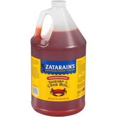 zatarain's one-gallon container front label showing product and volume benefit