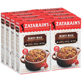 Zatarain's front packaging displaying product and serving suggestion for quick meals