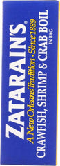 Zatarain's size and scale comparison with ruler and pouch for portion clarity