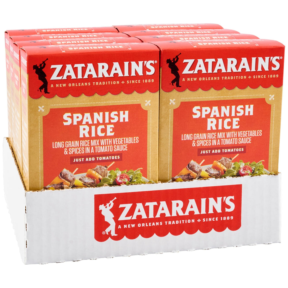 Zatarain's front packaging showing an eight-pack and quick-cook benefit