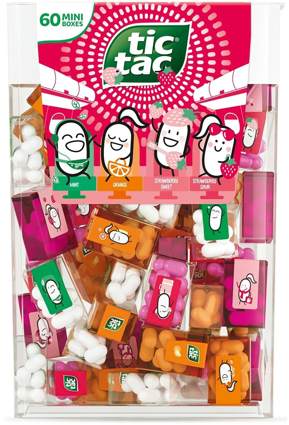 ZAYKIR front packaging of 60 mini candy packs showing assorted flavors and convenience
