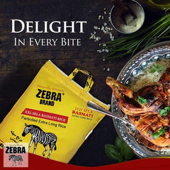 Zebra 1121 cooked rice plated demonstrating fluffy separate grains for serving