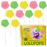 Zeesy front packaging showing 12 hibiscus lollipops and festive appeal