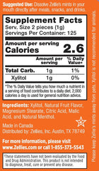 Zellie's close-up mint pieces showing texture and xylitol sweetener for breath refreshment