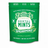 Zellie's front packaging showing jar and spearmint branding for instant recognition and freshness