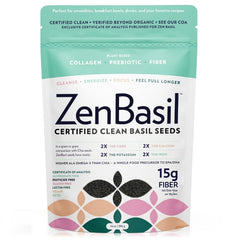 Zen Basil front packaging showing label and benefits for easy pantry selection