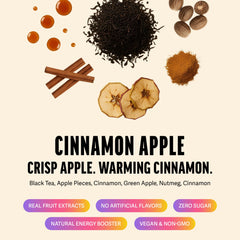 Zest brewed cup in a cozy setting highlighting warm cinnamon-apple aroma and morning comfort benefit