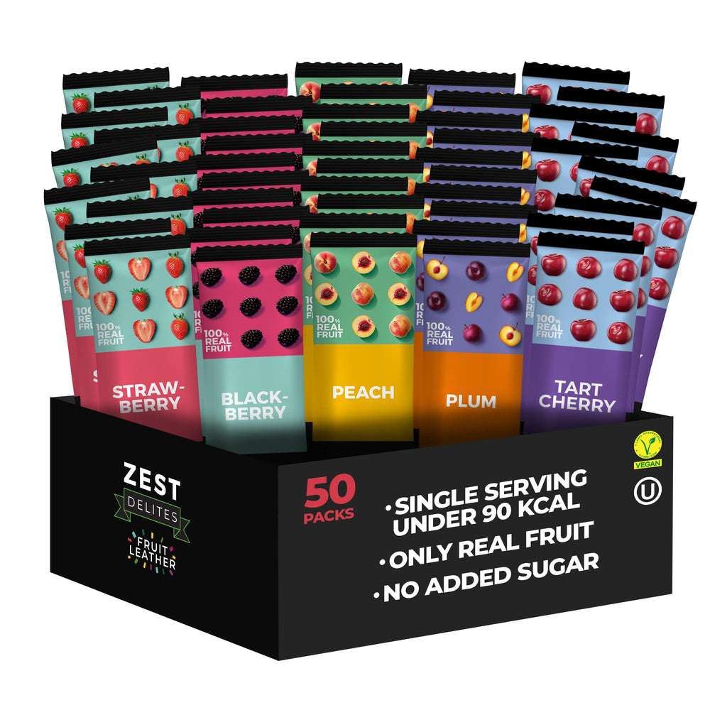 ZEST Delites front packaging showing 50-count pack and convenience