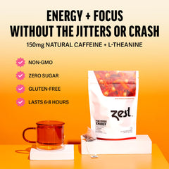 ZEST pyramid tea bag steeping to release bold masala chai flavors